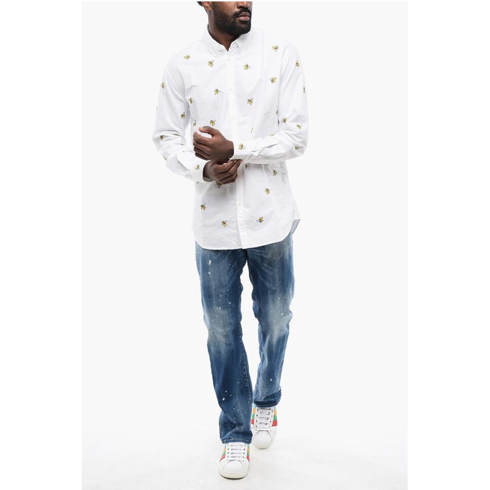 Dsquared² Button-Down Shirt With Banana Embroidery