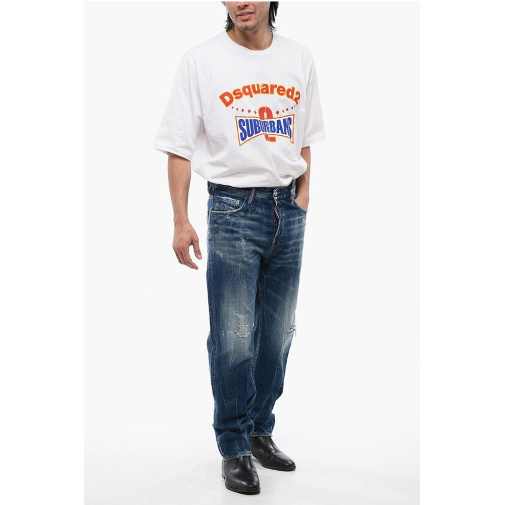Dsquared² Distressed Effect 642 Mid Washed Jeans 20 cm