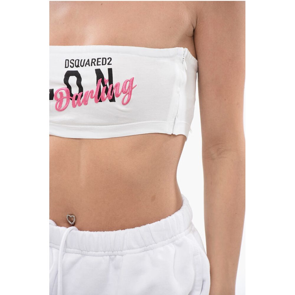 Dsquared² Printed Embroidered ICON DARLING Tube Top