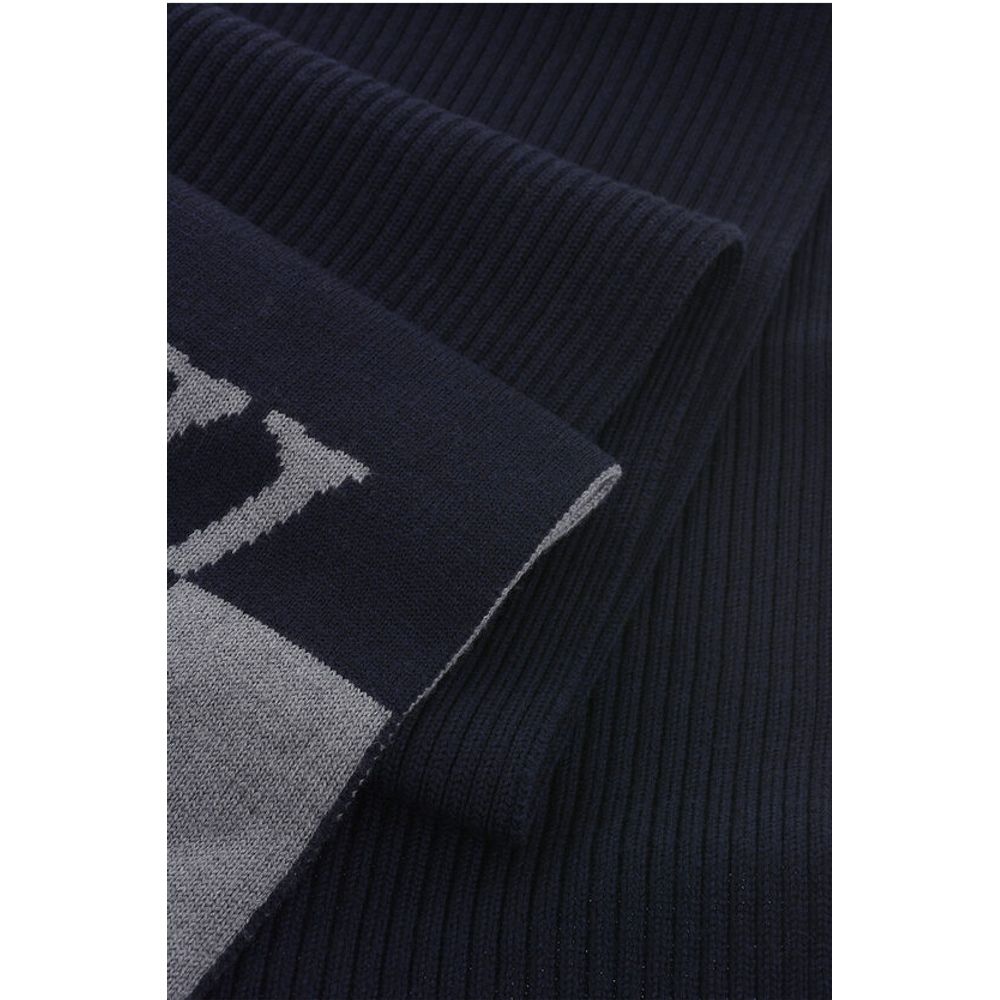 Off-White Two-Tone Virgin Wool Scarf with Fringes