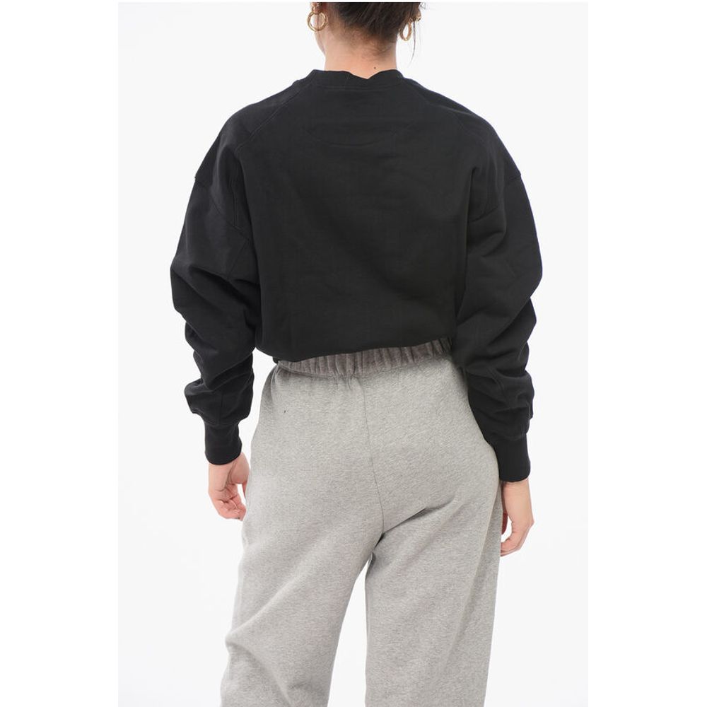 Y-3 Monochrome Cotton Sweatshirt with Crew Neck