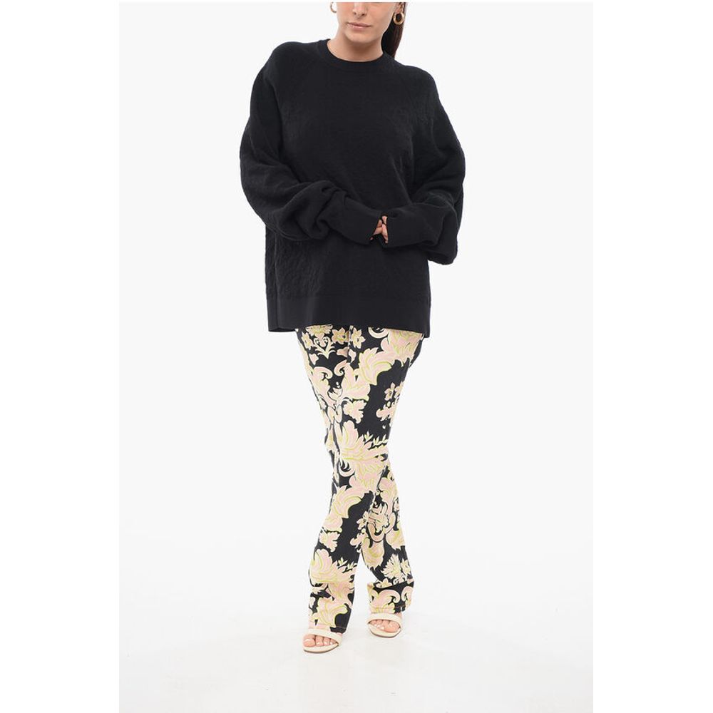 Y-3 Stretch Cotton Oversized Sweater with Crew Neck