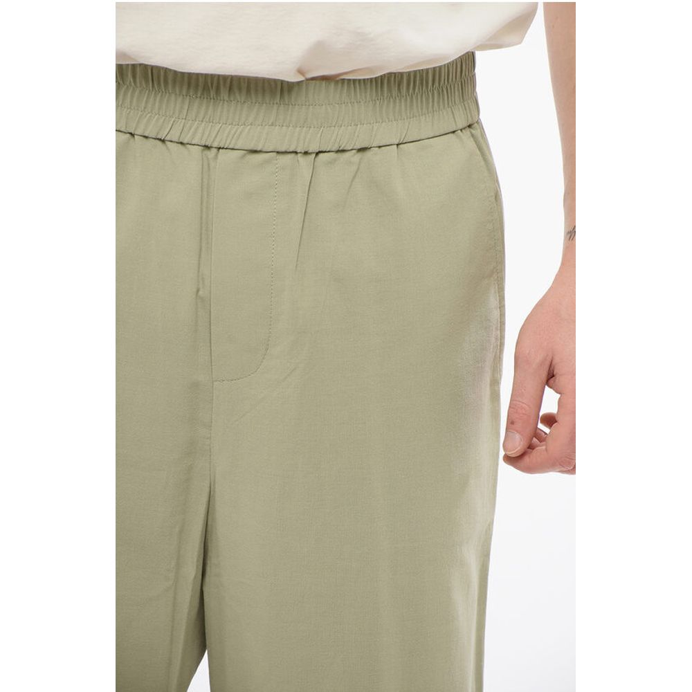 Ami Alexandre Mattiussi 4-Pocketed Cotton Pants with Elastic Waistband