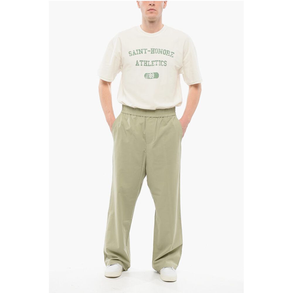 Ami Alexandre Mattiussi 4-Pocketed Cotton Pants with Elastic Waistband