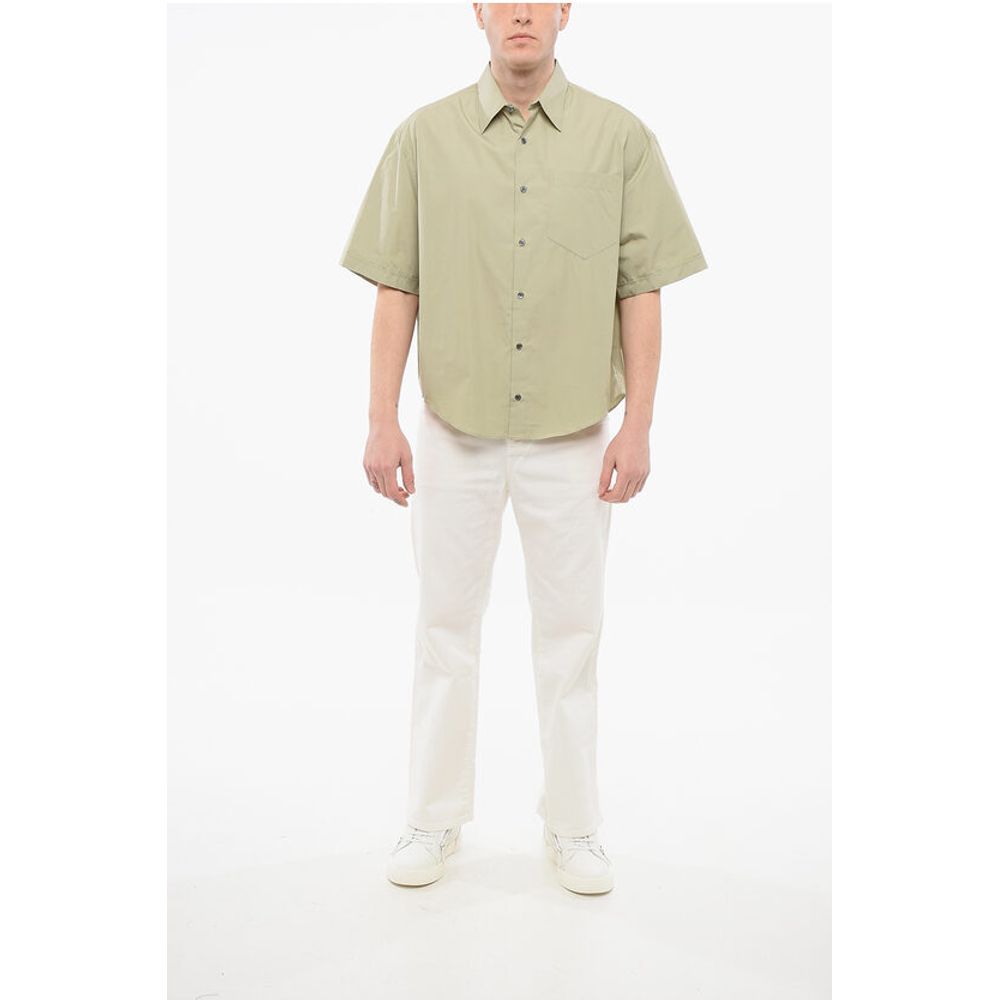 Ami Alexandre Mattiussi Short-sleeved Popeline Shirt with Breast-pocket