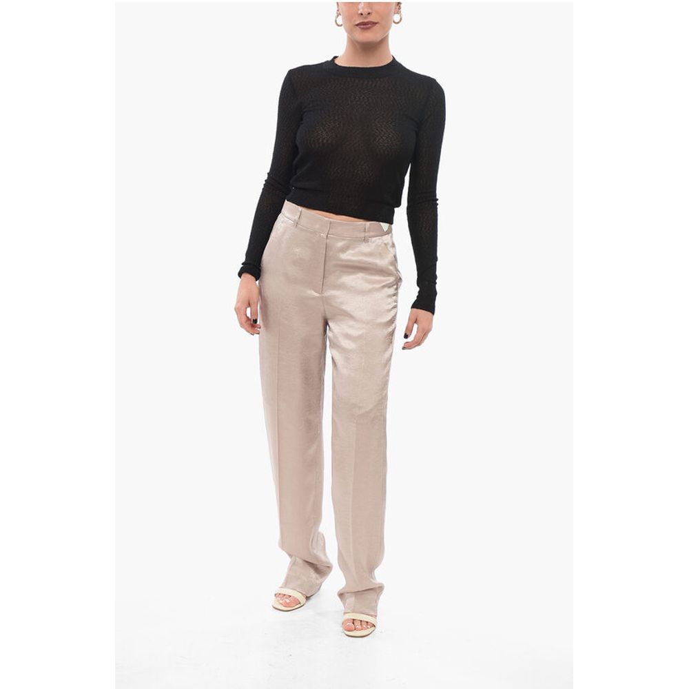 Ami Alexandre Mattiussi Crew Neck See Through Viscose Blend Sweater