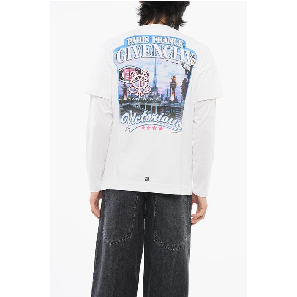 Givenchy Crew Neck Cotton T-Shirt with Monogram Print