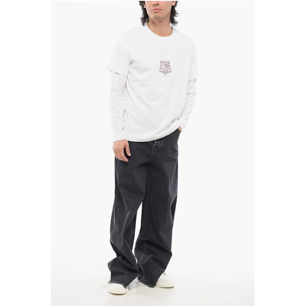 Givenchy Crew Neck Cotton T-Shirt with Monogram Print