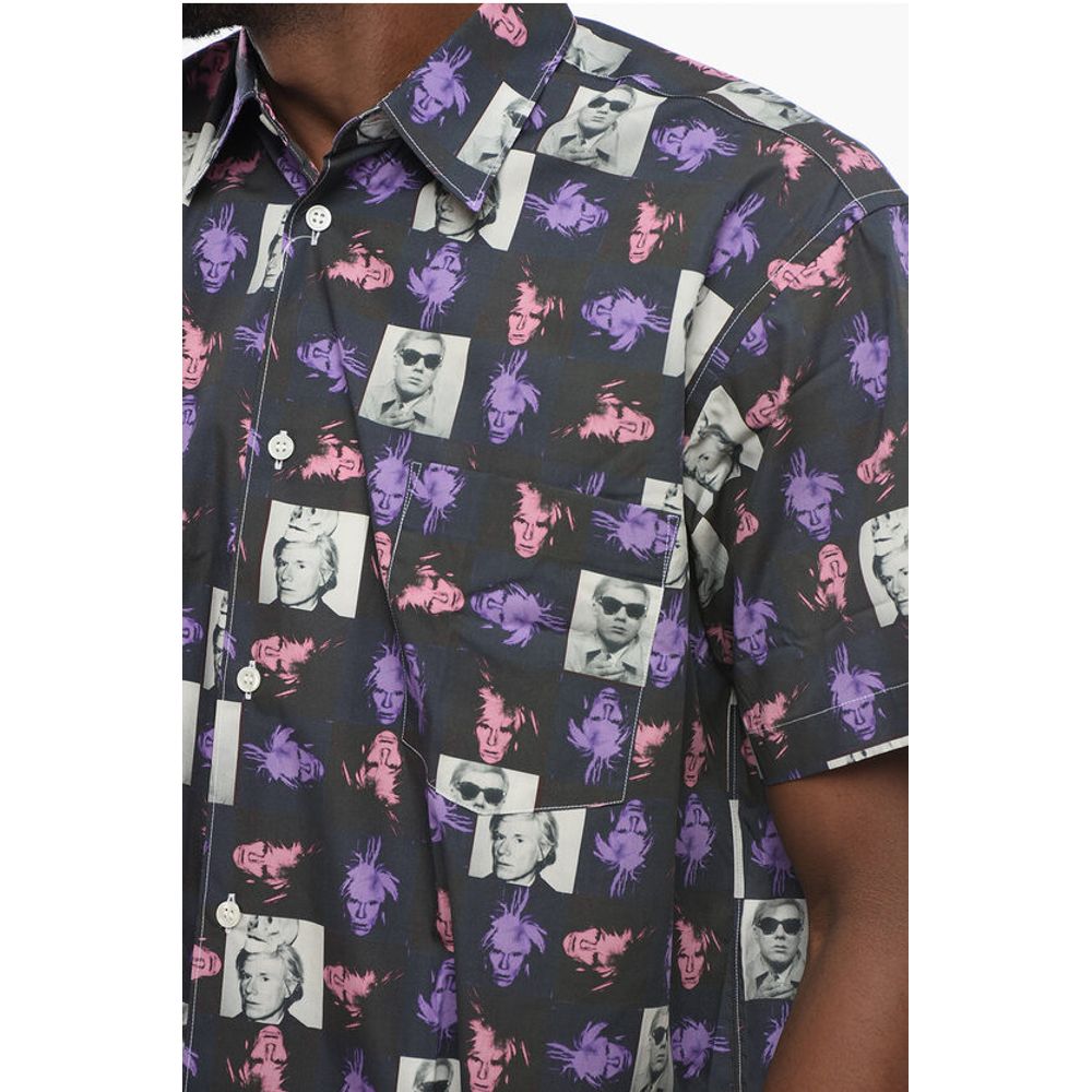 Comme Des Garçons Printed Cotton Shirt with Standard Collar