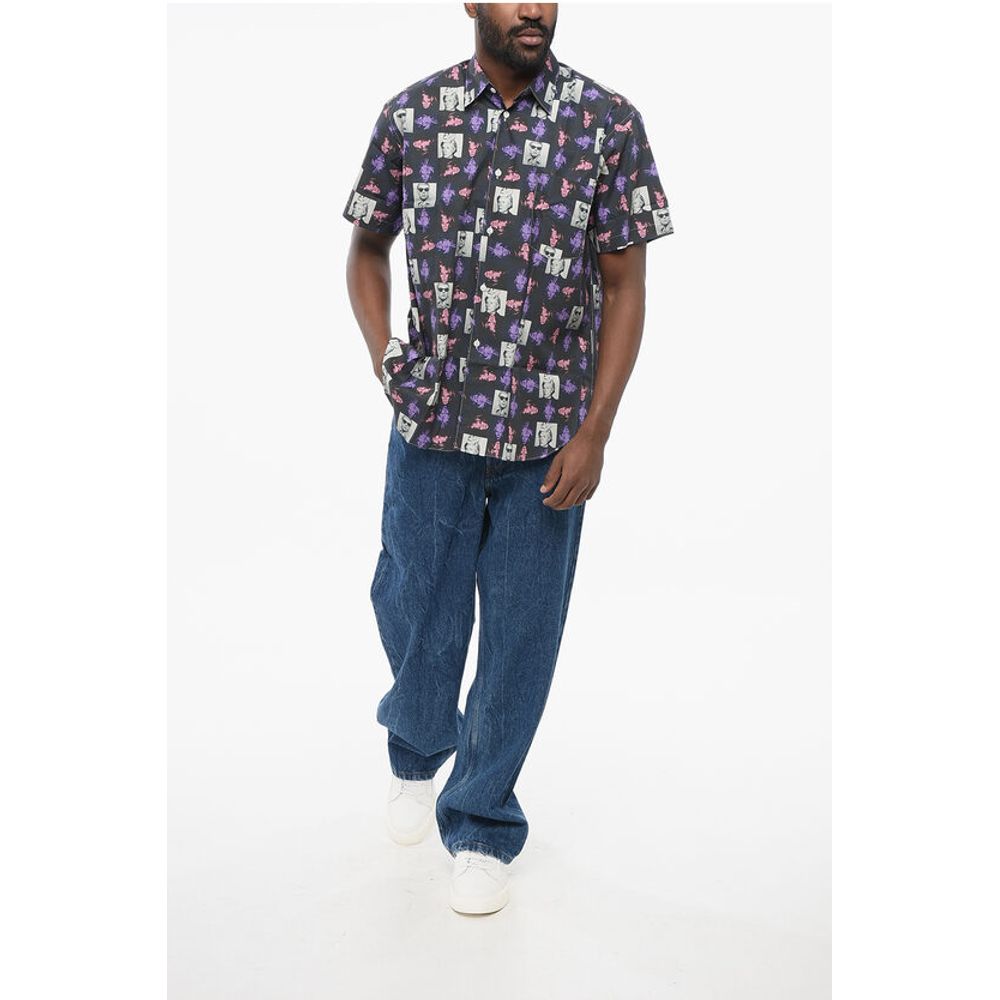 Comme Des Garçons Printed Cotton Shirt with Standard Collar