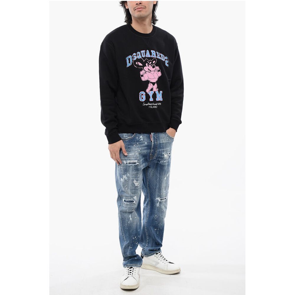 Dsquared² Crew Neck Cool Fit D2 GYM Brushed Cotton Sweatshirt