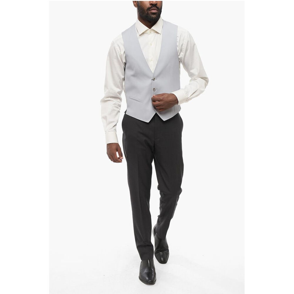 Nino Danieli Flush Pocketed Virgin Wool Vest