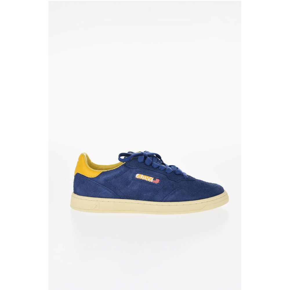 Autry Suede Solid Color Low Top Sneakers with Logo