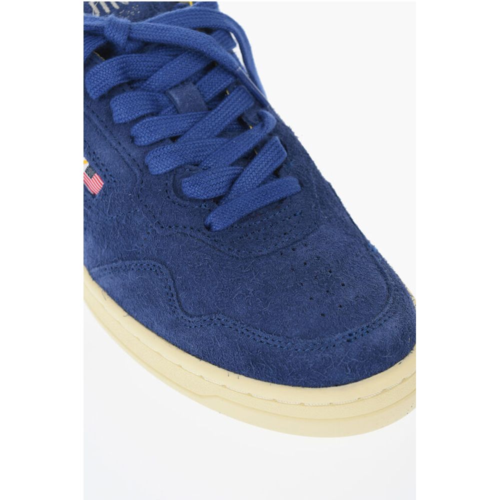 Autry Suede Solid Color Low Top Sneakers with Logo