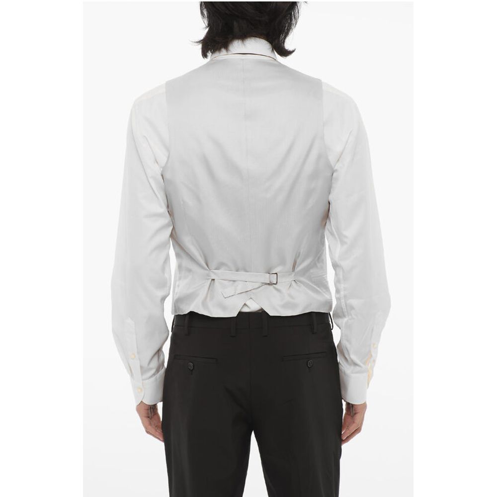 Corneliani CC COLLECTION Jacquard CERIM.RESET Waistcoat with Jetted Poc
