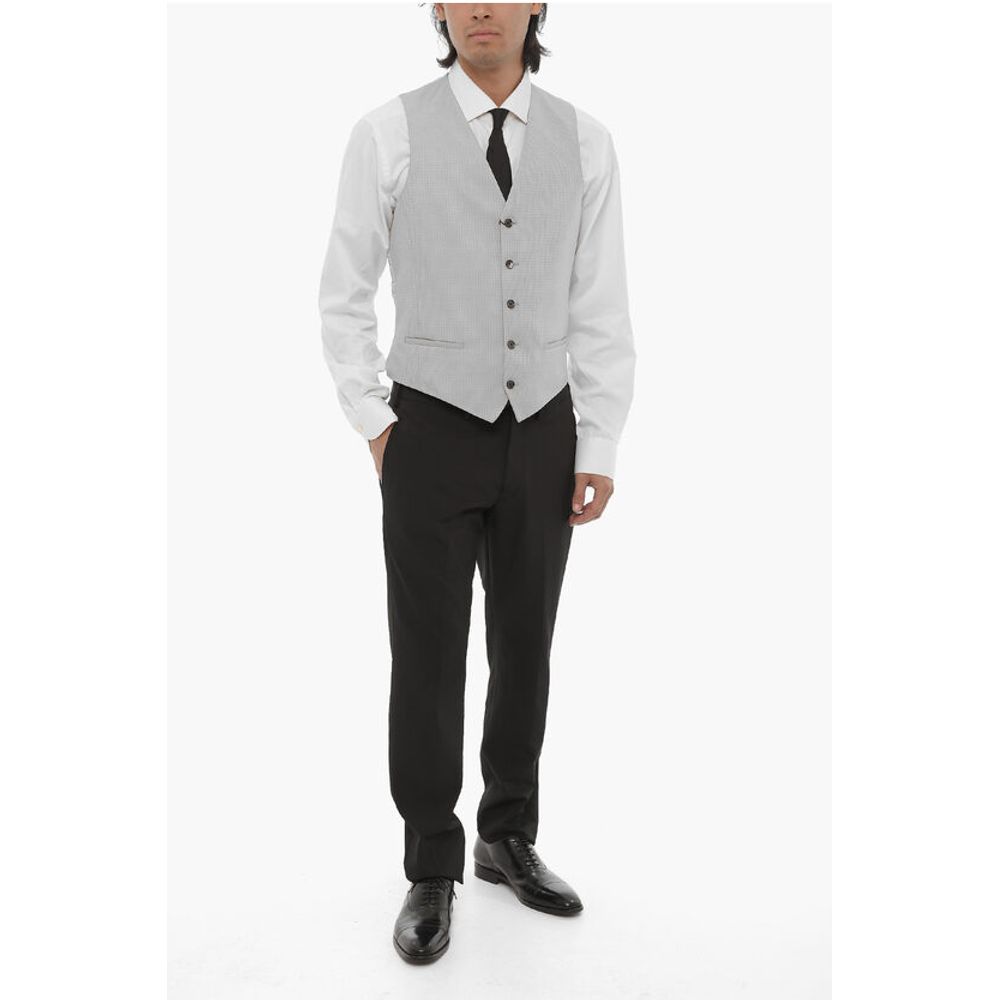Corneliani CC COLLECTION Jacquard CERIM.RESET Waistcoat with Jetted Poc