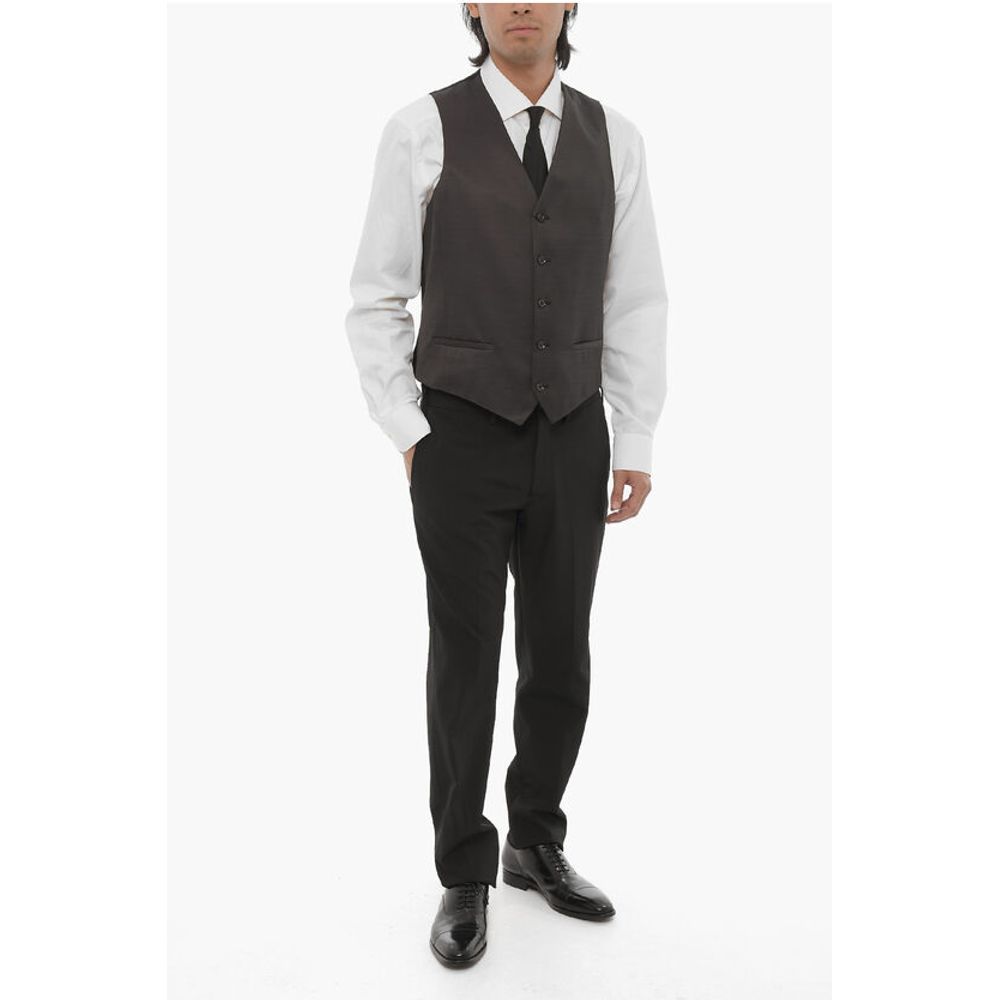 Corneliani CC COLLECTION Wool Blend CERIM.RESET Waistcoat with Jetted P