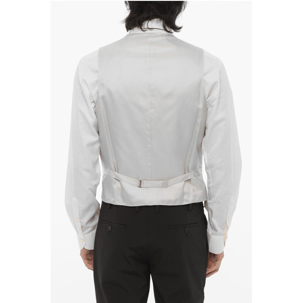 Corneliani CC COLLECTION Virgin Wool Waistcoat with Back Adjuster