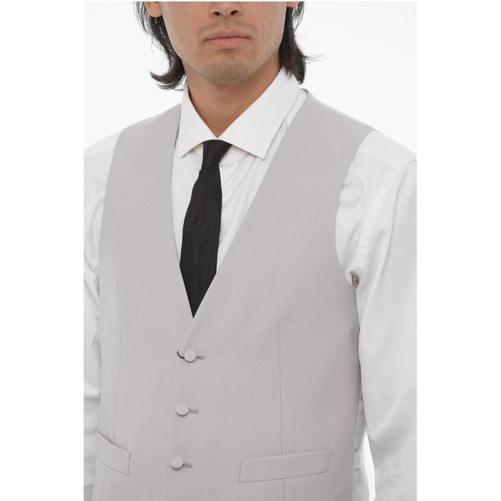 Corneliani CC COLLECTION Virgin Wool Waistcoat with Back Adjuster