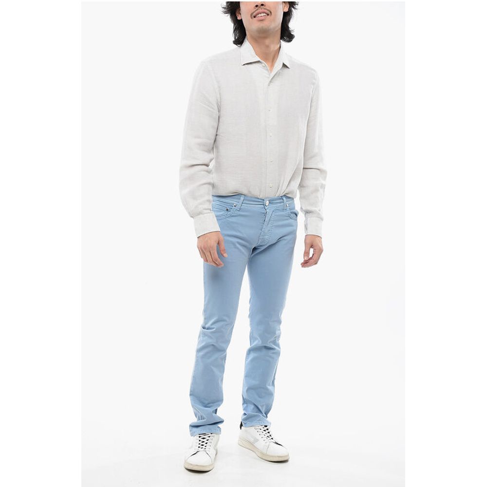 Corneliani ID LUXURY DENIM Ton-sur-ton Embroidered Denims