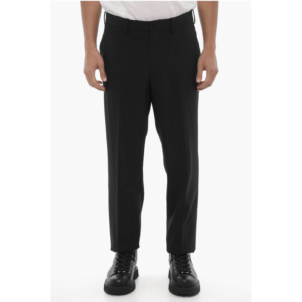 Neil Barrett Solid Color Slim Fit Pants with Belt Loops