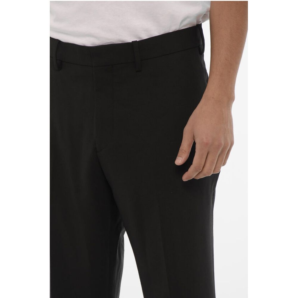 Neil Barrett Solid Color Slim Fit Pants with Belt Loops