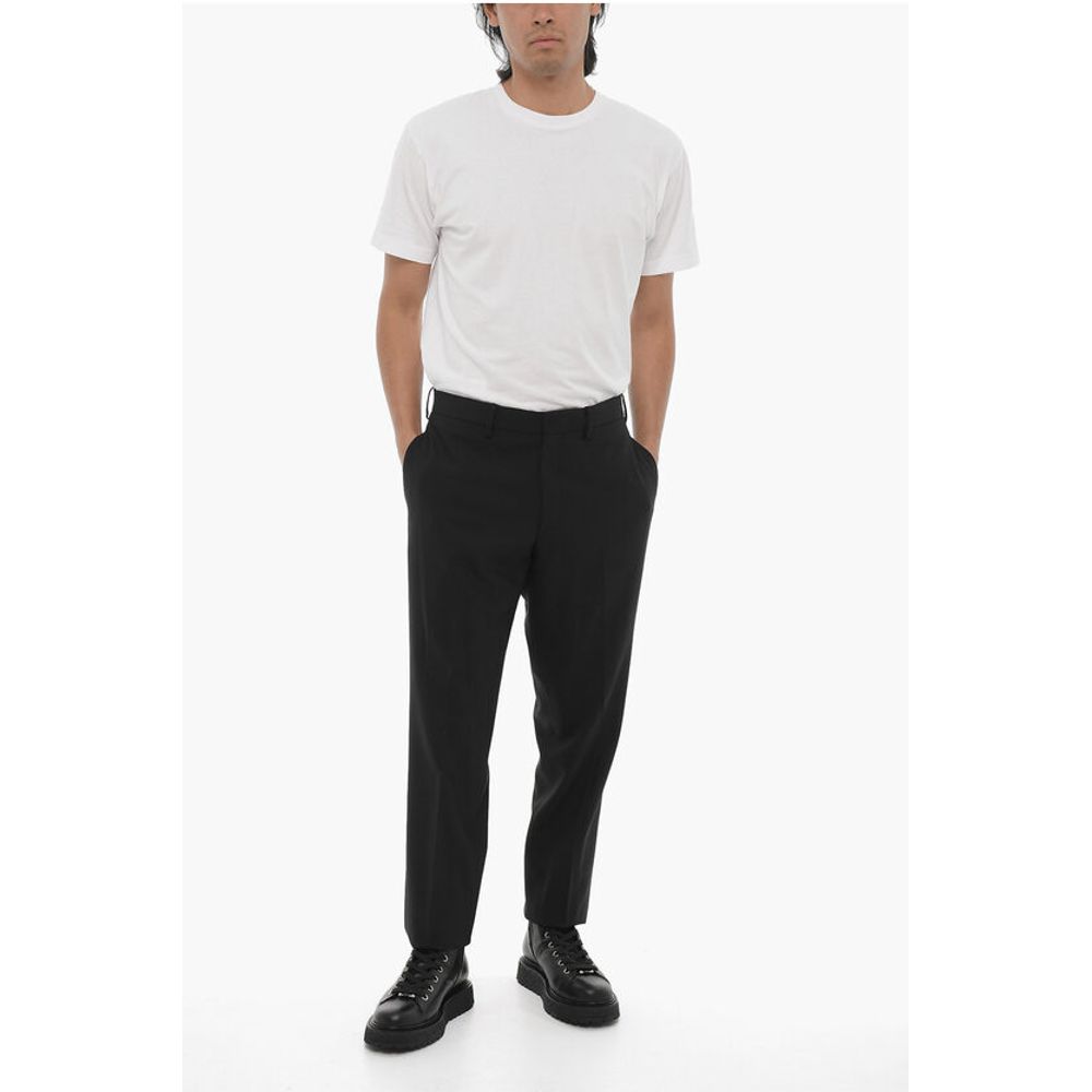 Neil Barrett Solid Color Slim Fit Pants with Belt Loops