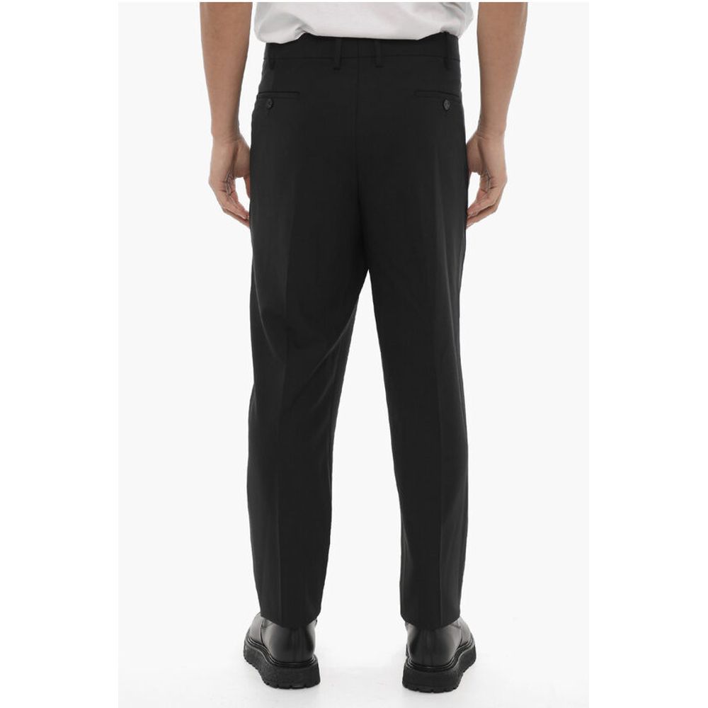 Neil Barrett Solid Color Slim Fit Pants with Belt Loops