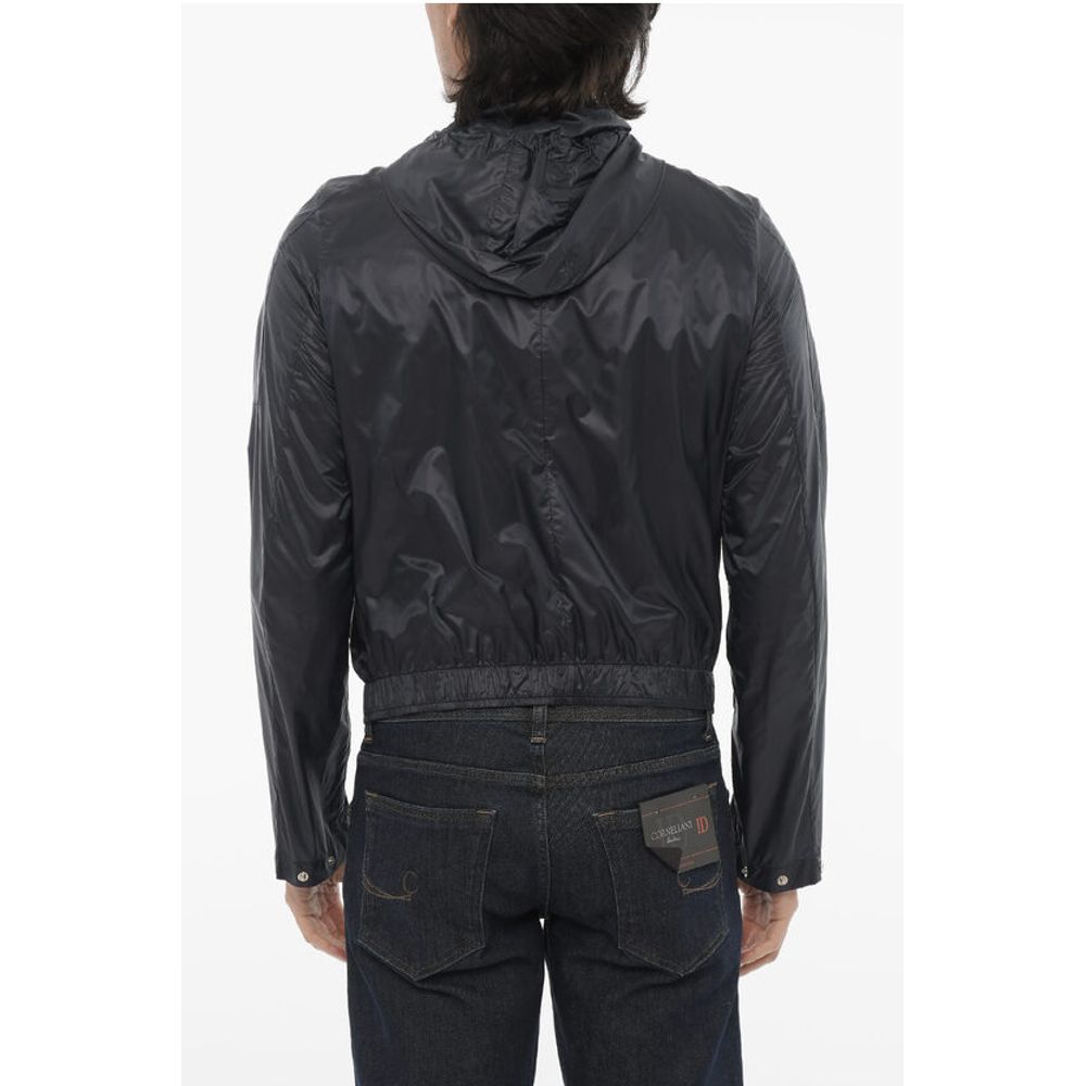 Corneliani ID Nylon Hooded Windbreaker with Front Zip