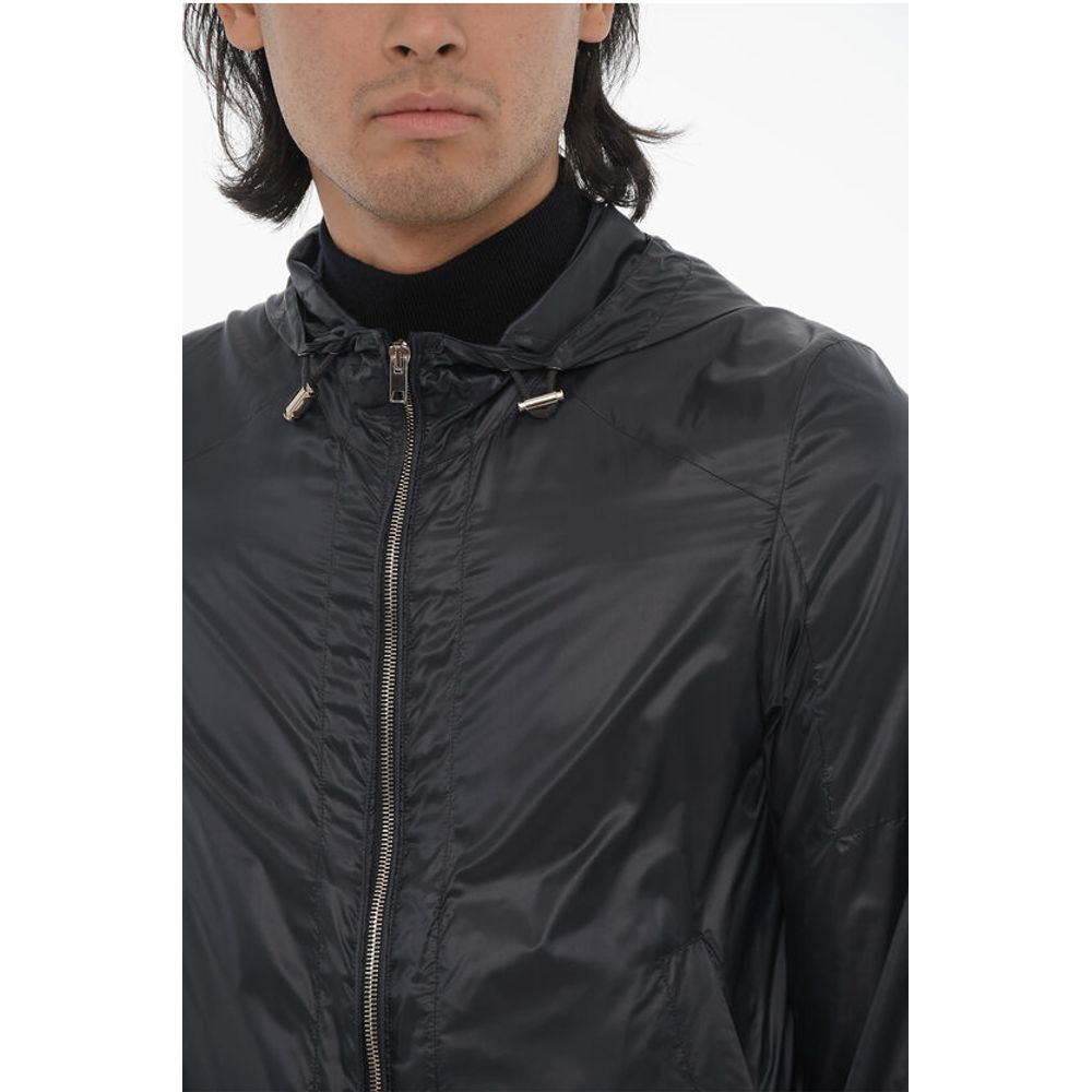 Corneliani ID Nylon Hooded Windbreaker with Front Zip