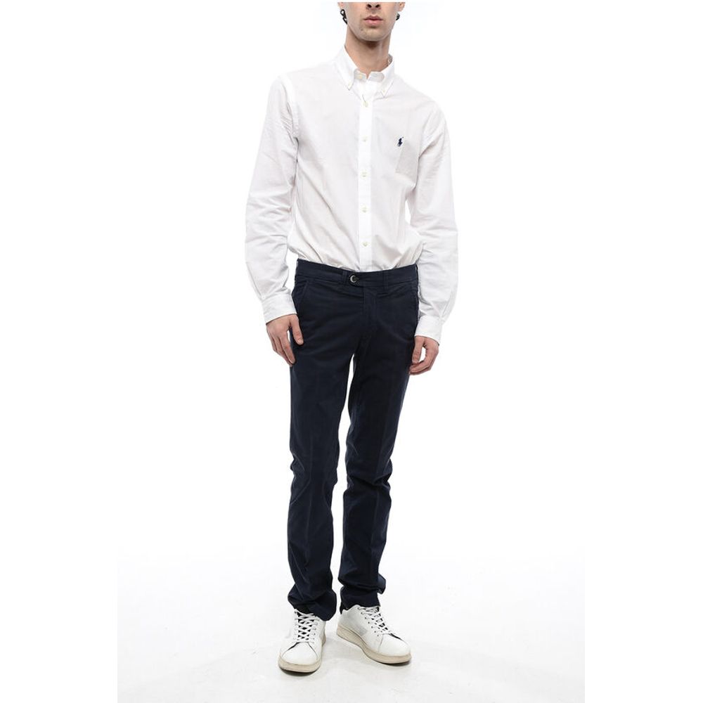 Corneliani ID Cotton Blend Slim Fit Chinos Pants