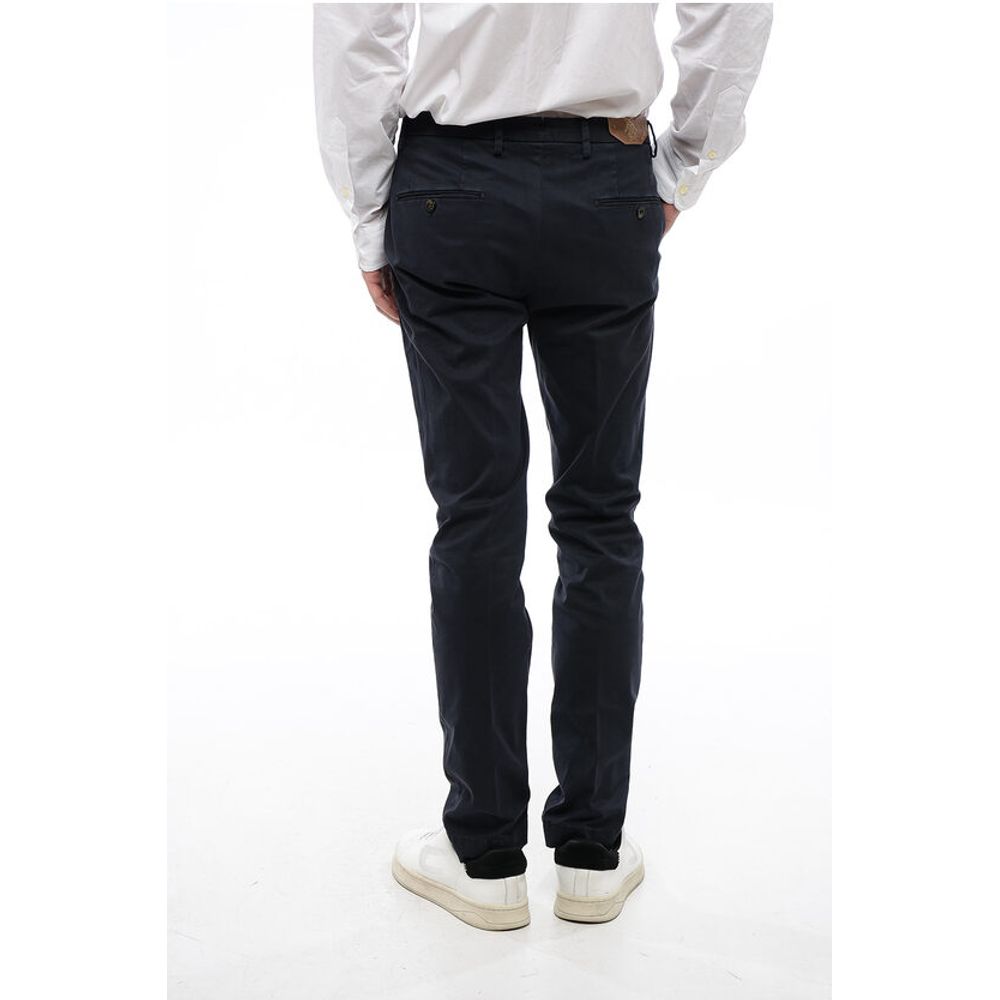 Corneliani CC COLLECTION Cotton Blend Chinos Pants with Belt Loops