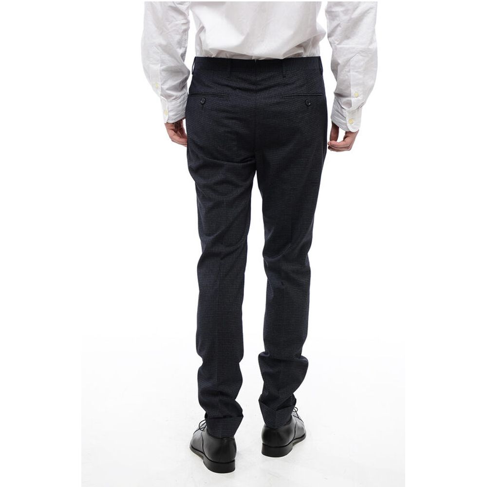 Corneliani CC COLLECTION Pin Check REWARD Wool Blend Pants