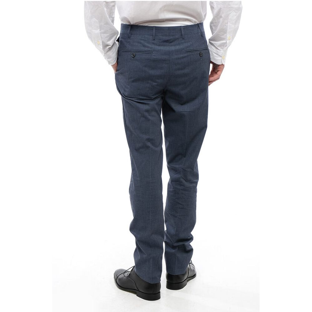 Corneliani CC COLLECTION Cotton RIGHT Pants with Flush Pockets