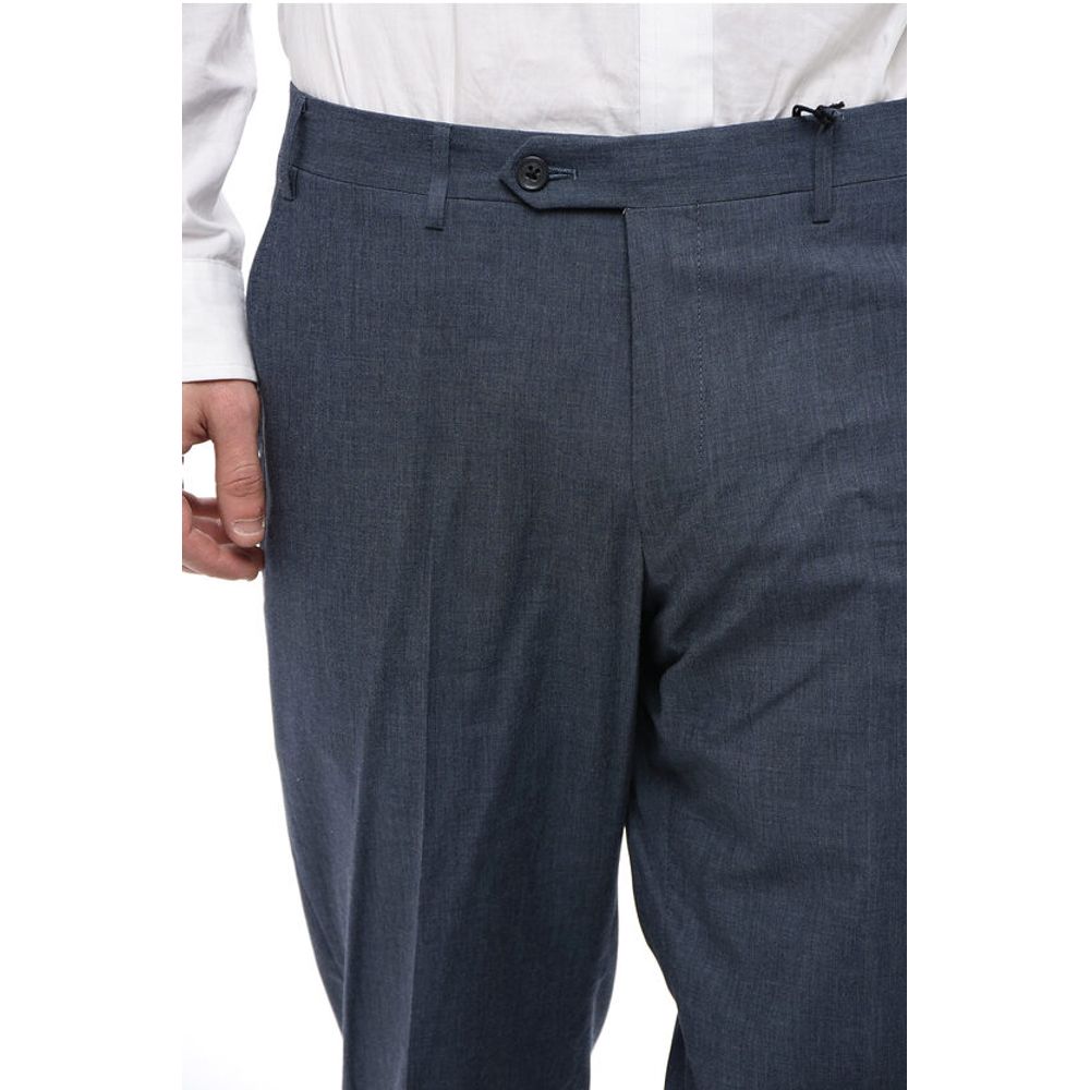 Corneliani CC COLLECTION Cotton RIGHT Pants with Flush Pockets