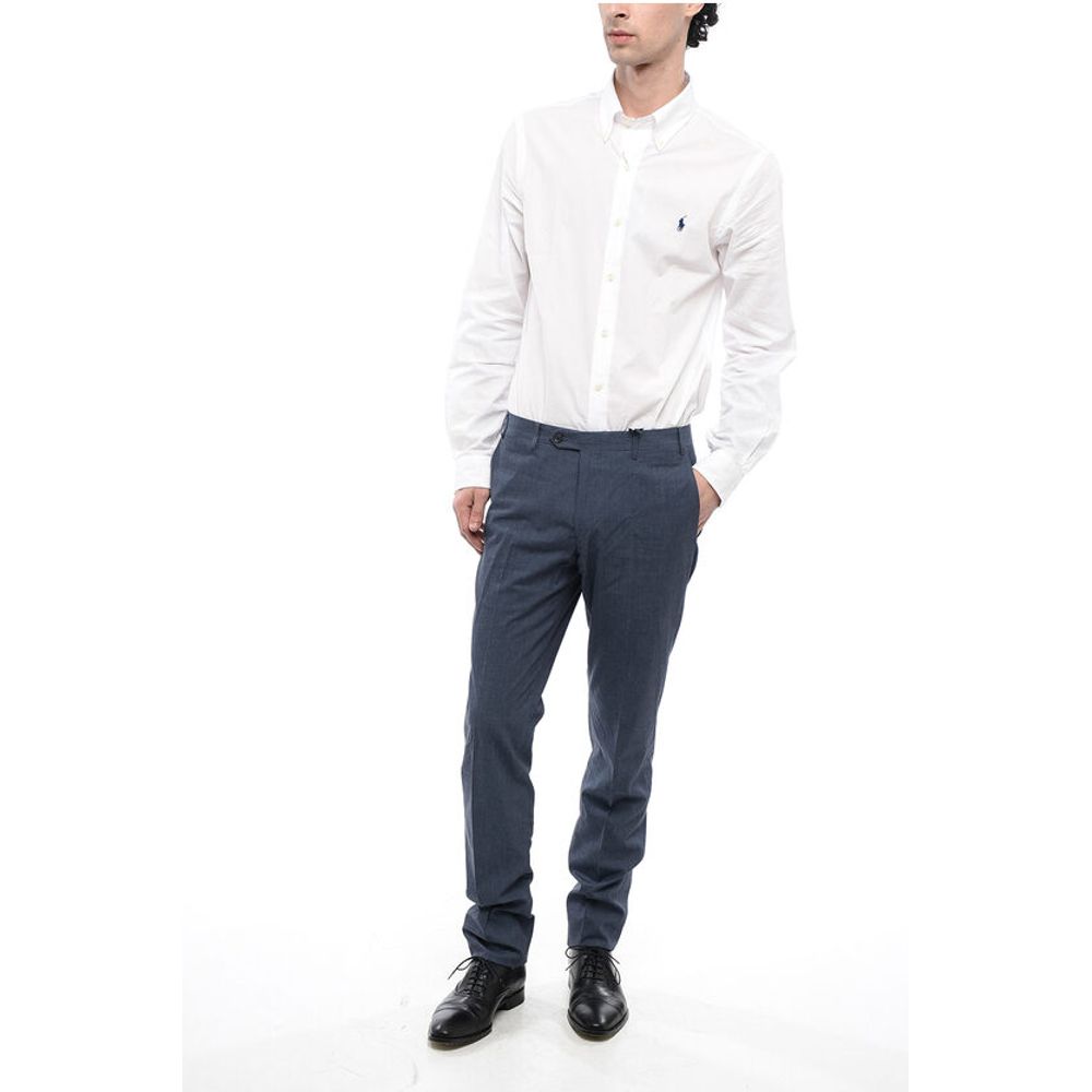 Corneliani CC COLLECTION Cotton RIGHT Pants with Flush Pockets