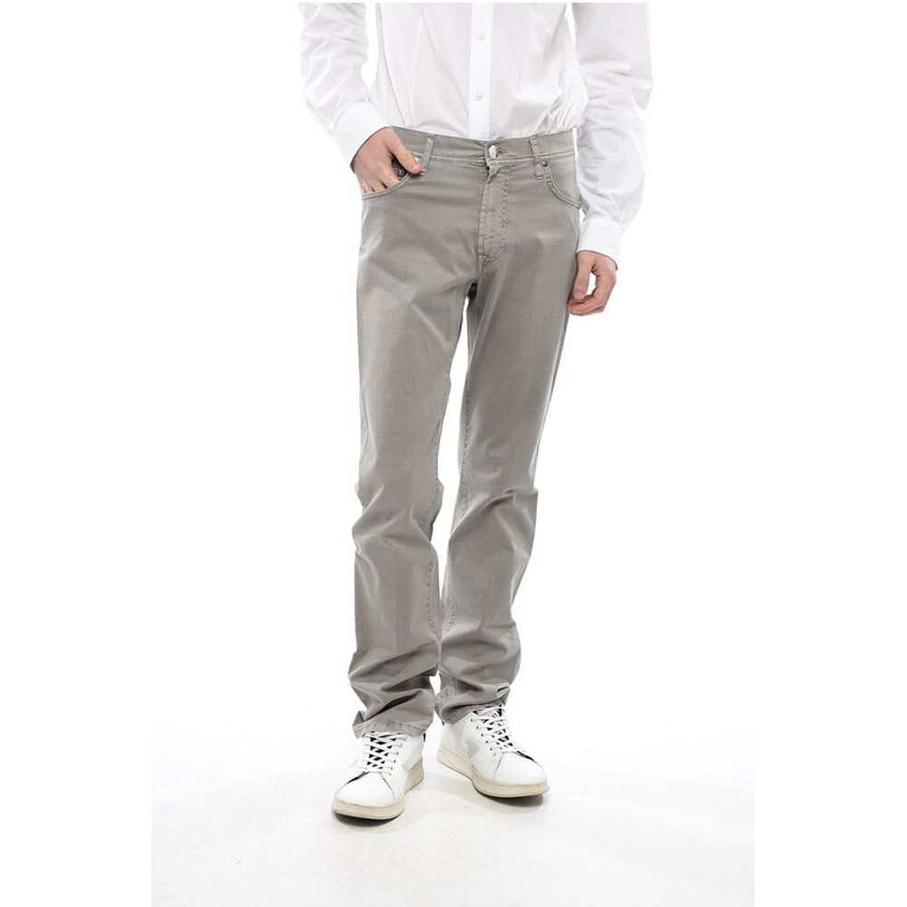 Corneliani Cotton Washed- Effect Pants