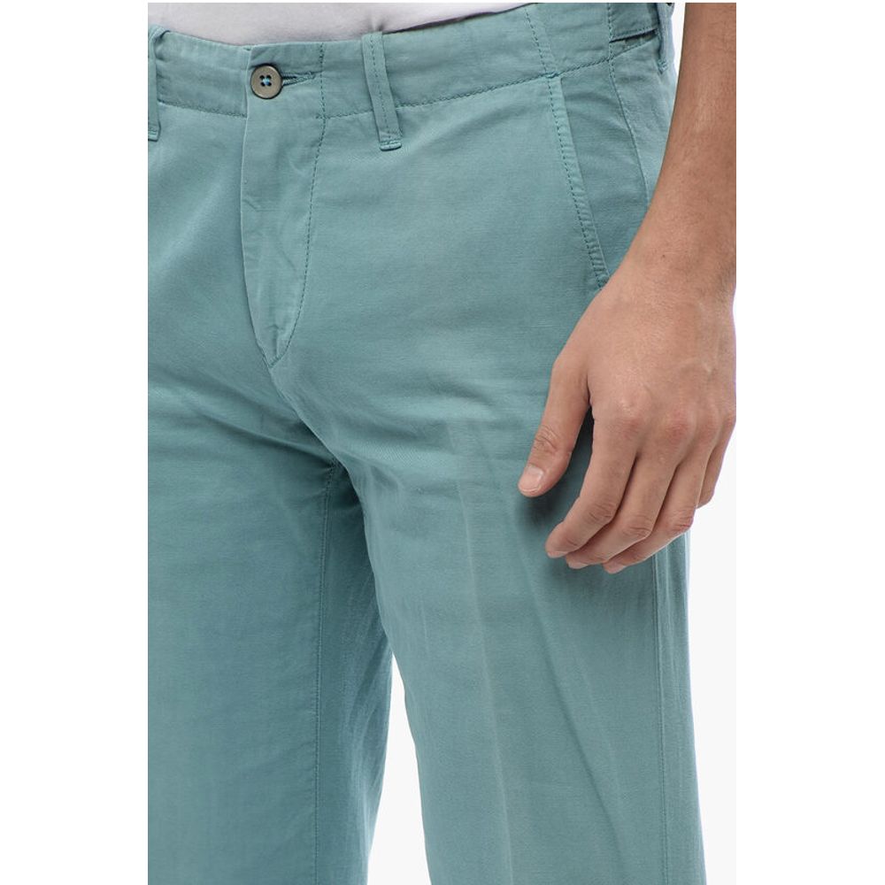 Corneliani Cotton Pants with Buttons Detailing