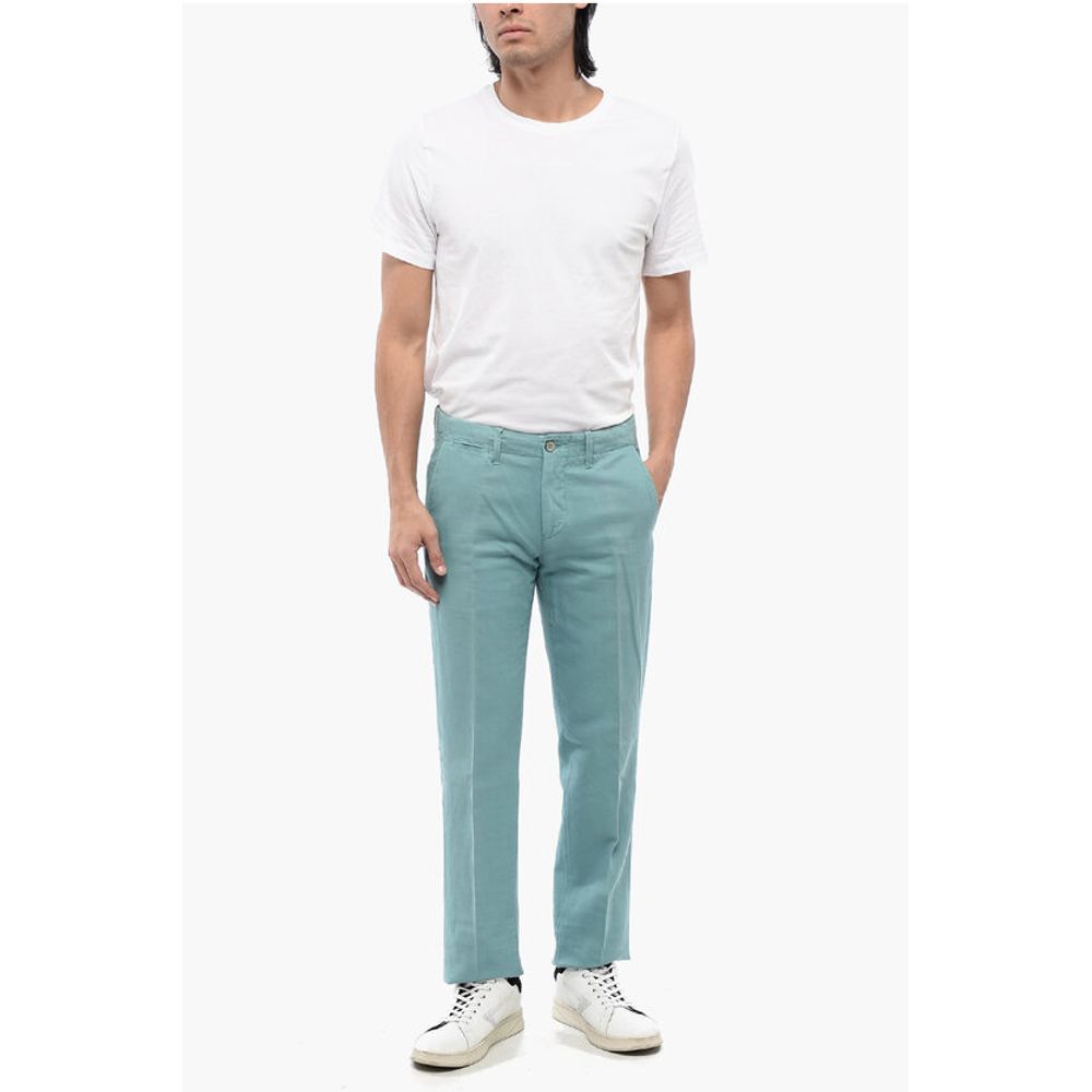 Corneliani Cotton Pants with Buttons Detailing
