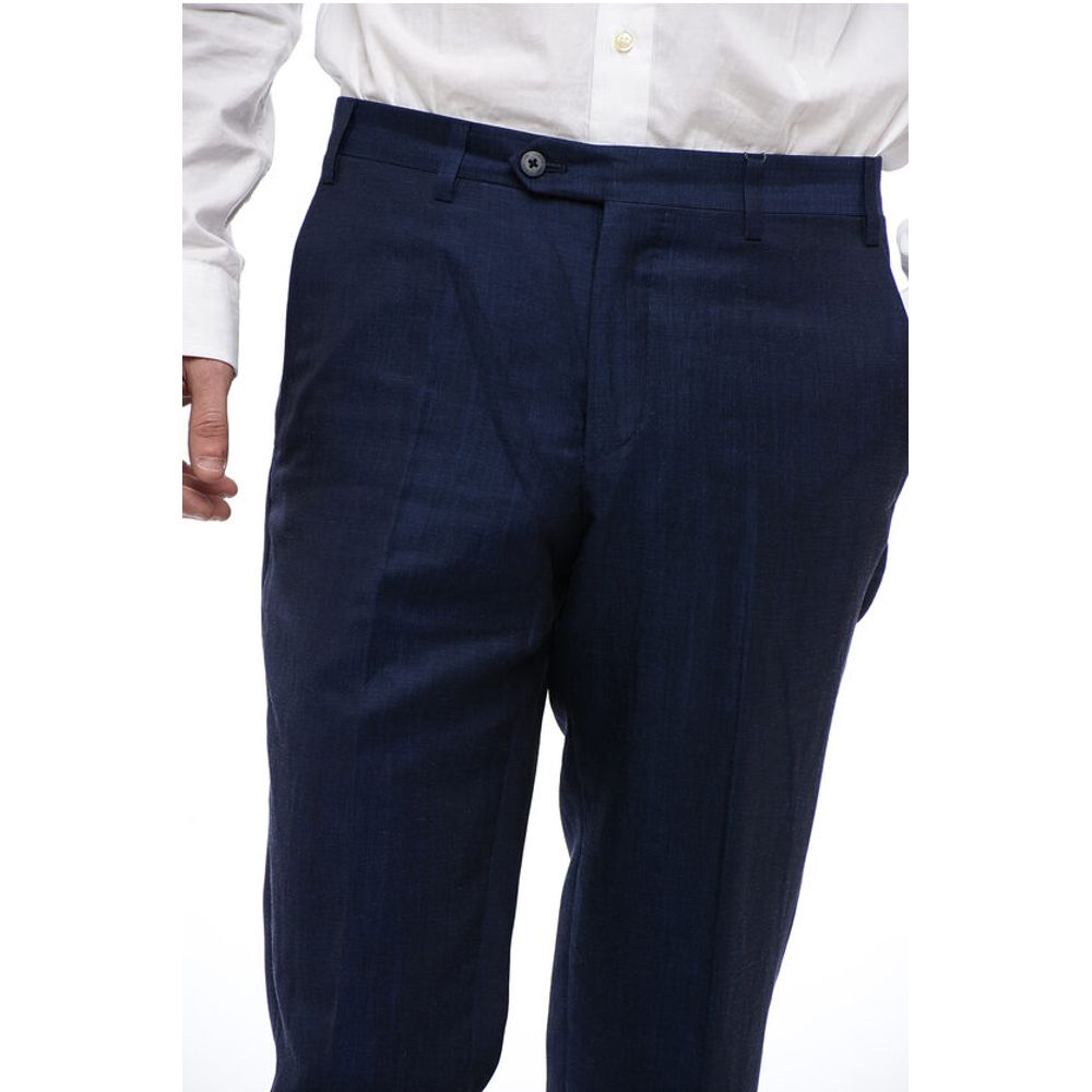 Corneliani Linen Wool and Silk-blended LEADER Pants