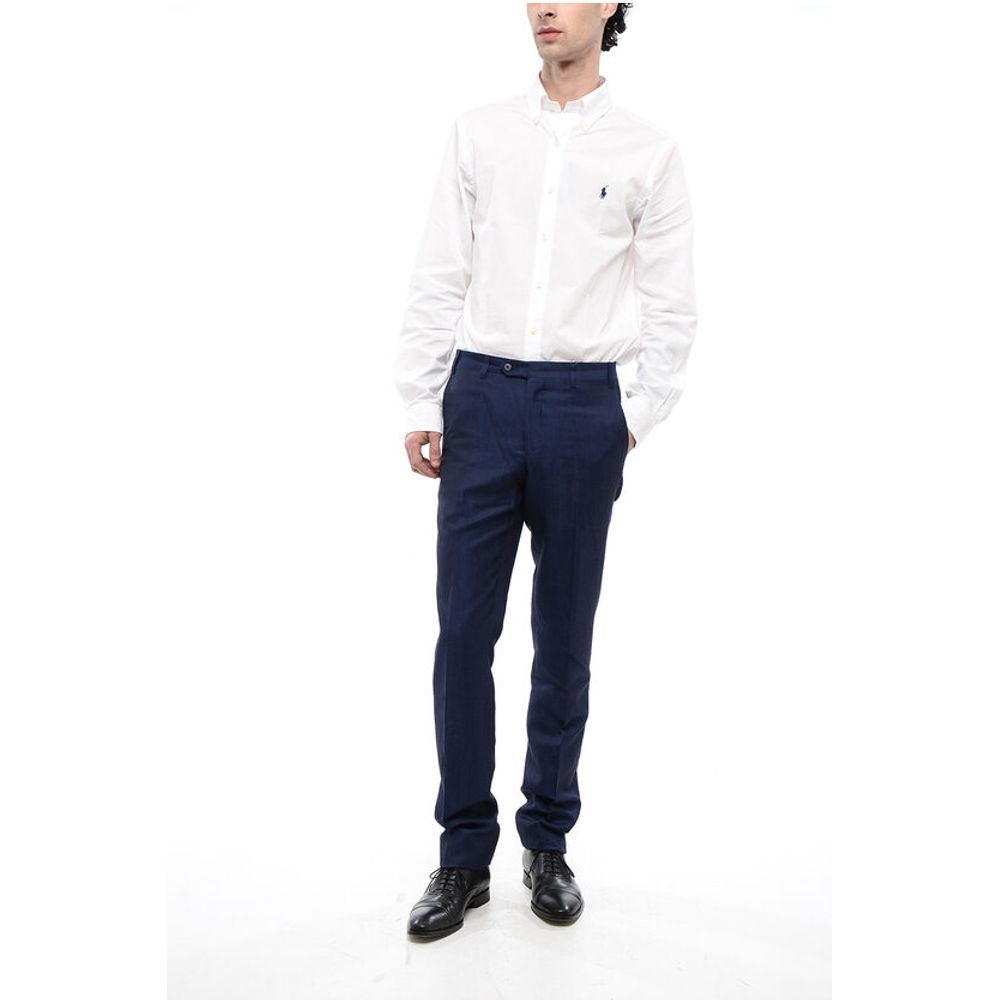 Corneliani Linen Wool and Silk-blended LEADER Pants