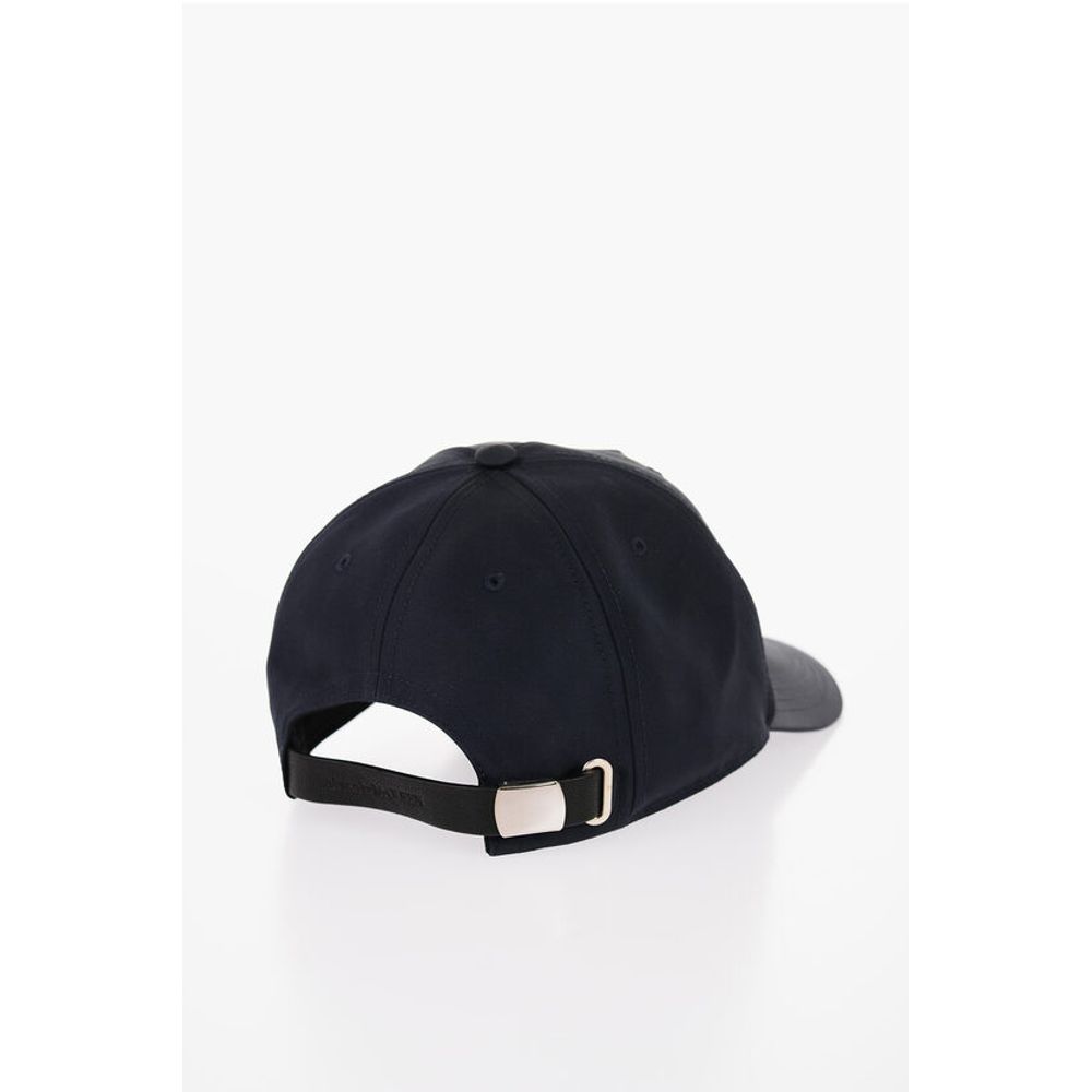 Alexander McQueen Solid Color Cap with Printed Logo