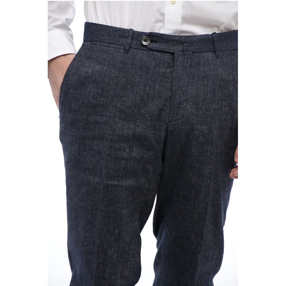 Corneliani Slim Fit Linen Blend Chino Pants