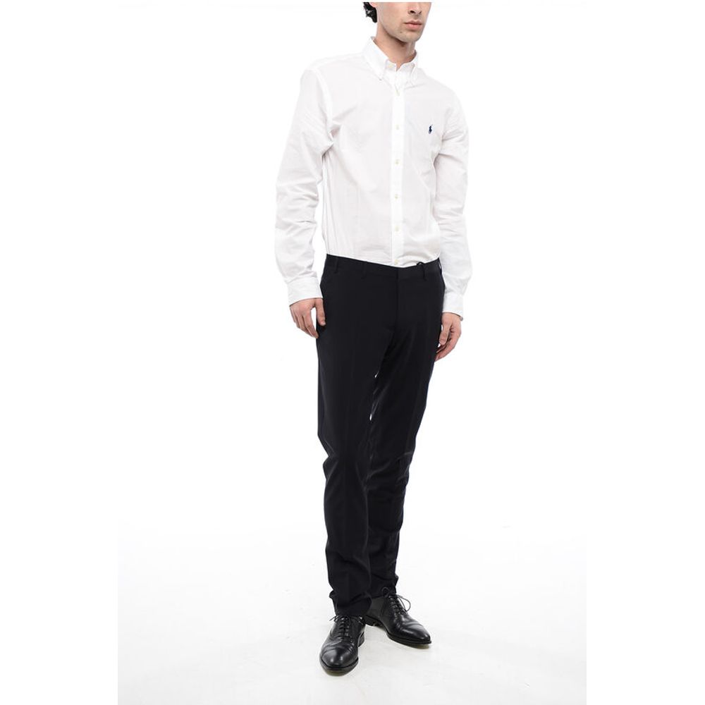 Corneliani CC COLLECTION Wool Slim Fit Chino Pants