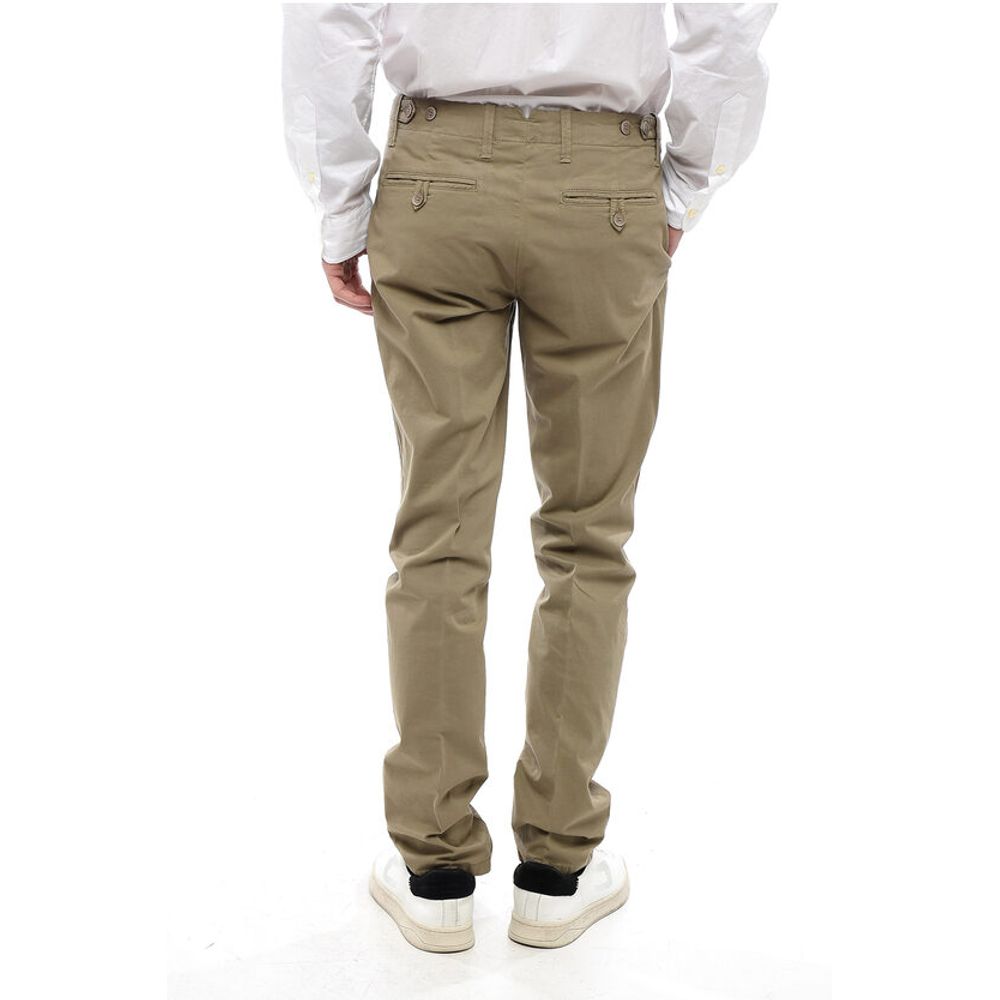 Corneliani ID Cotton Blend Chinos Pants with Belt Loops
