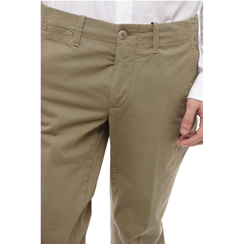 Corneliani ID Cotton Blend Chinos Pants with Belt Loops