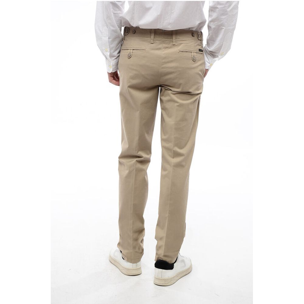 Corneliani ID Stretch Cotton Chinos Pants with Belt Loops