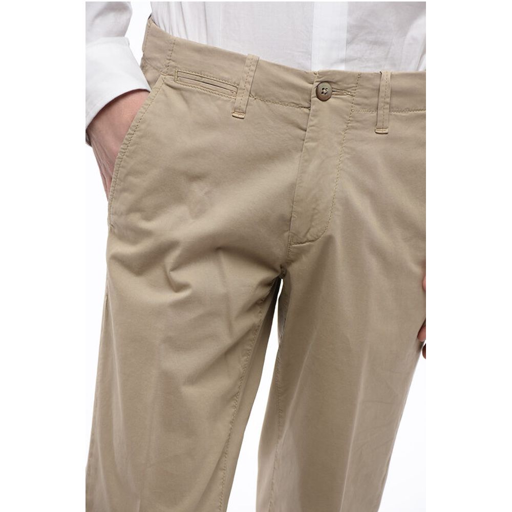 Corneliani ID Stretch Cotton Chinos Pants with Belt Loops