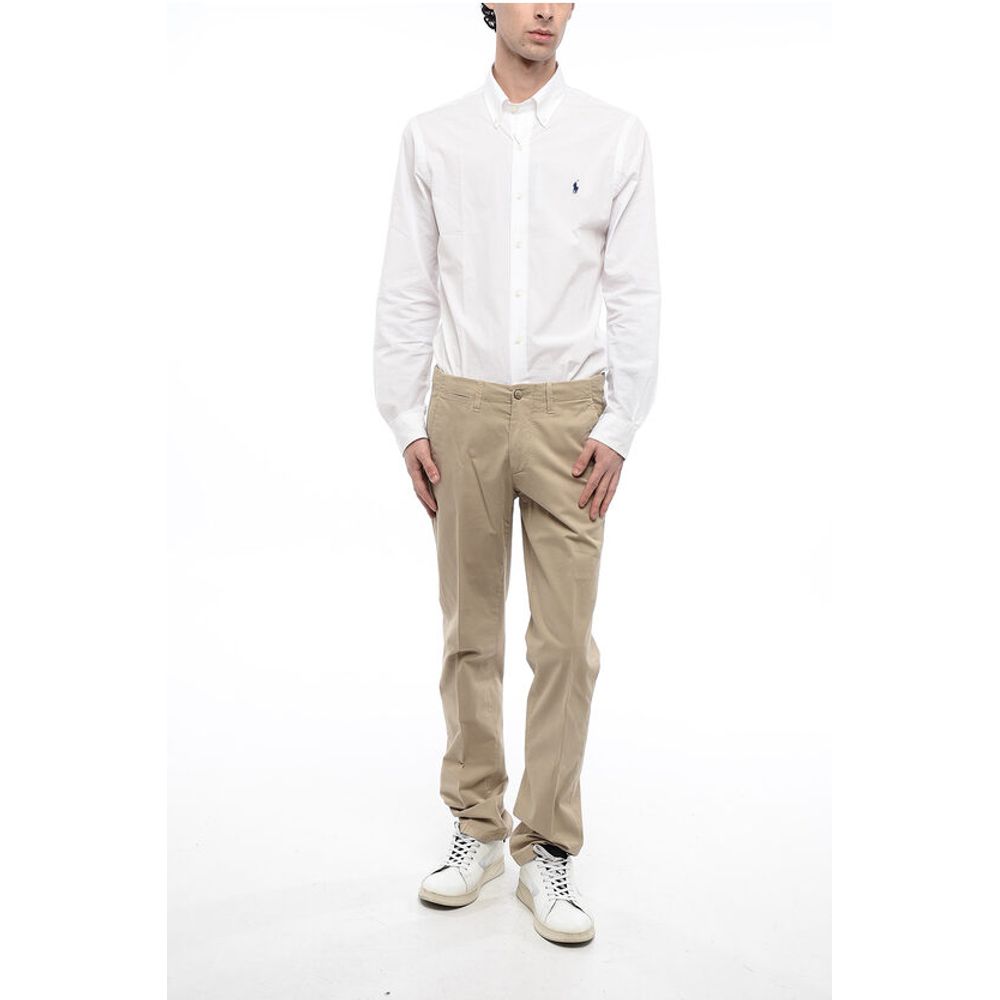 Corneliani ID Stretch Cotton Chinos Pants with Belt Loops