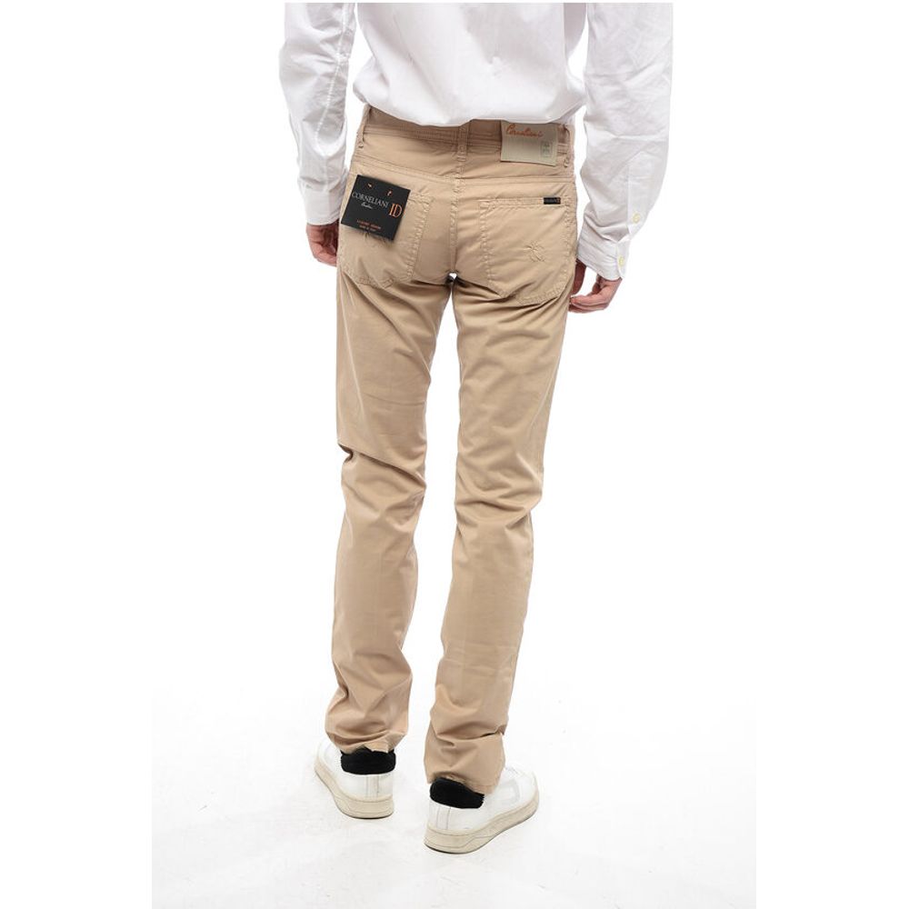 Corneliani ID 5-Pocketed Stretch Cotton Pants with Belt Loops